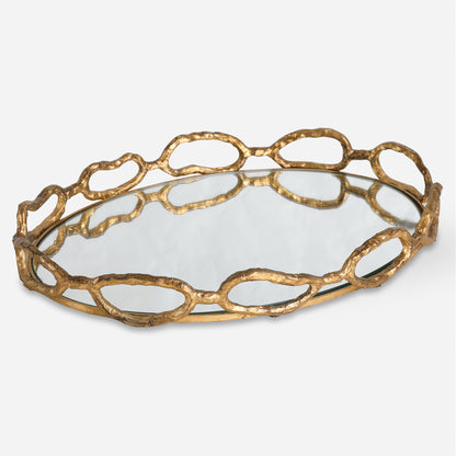 Uttermost Cable Chain Mirrored Tray 17837