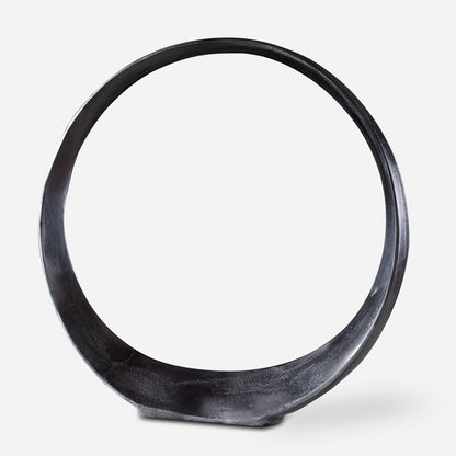 Uttermost Orbits Black Nickel Large Ring Sculpture 17980