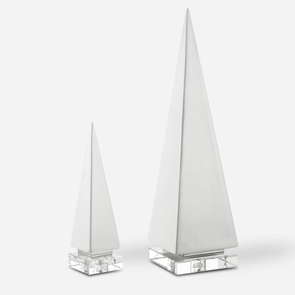 Uttermost Great Pyramids Sculpture In White, S/2 18006