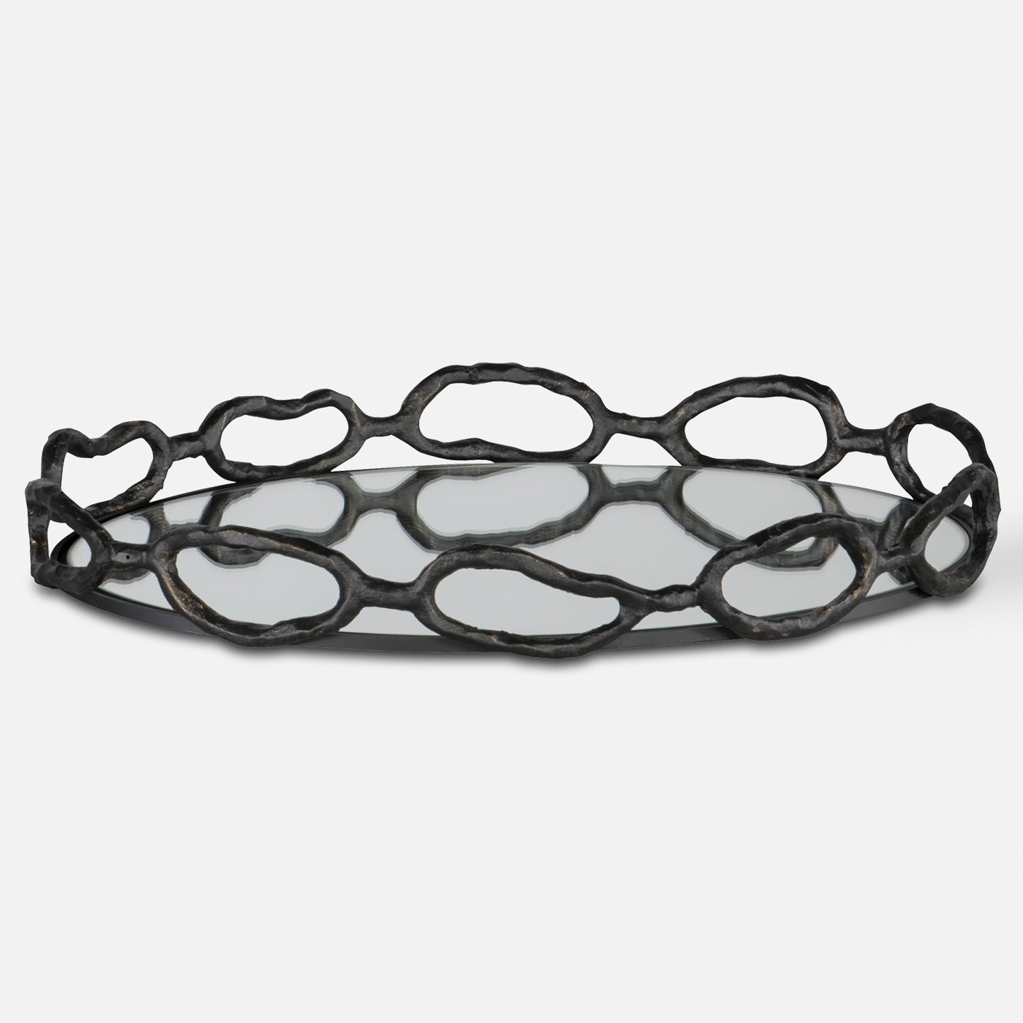 Uttermost Cable Black Chain Tray 18000