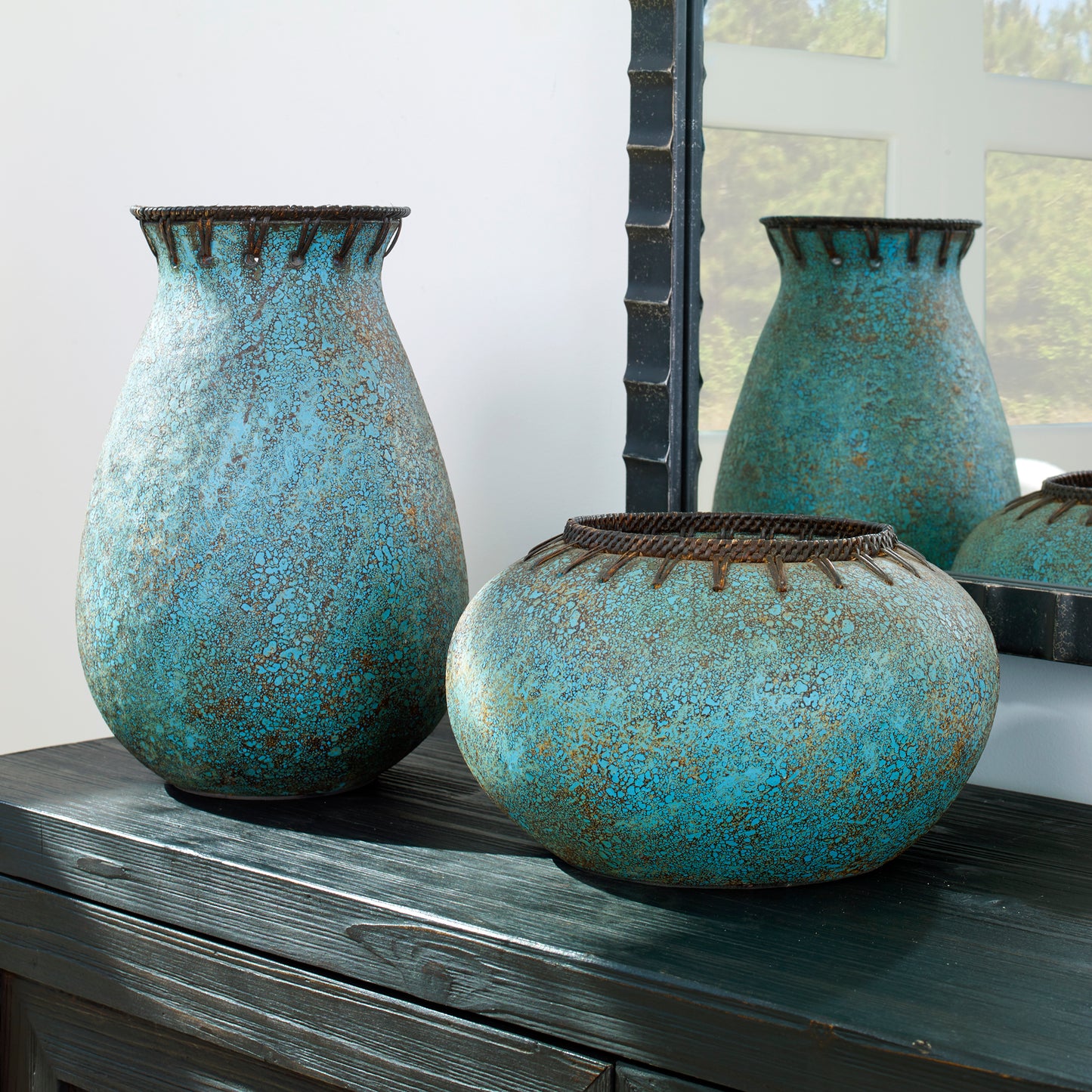 Uttermost Bisbee Turquoise Vases, S/2 17111