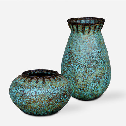 Uttermost Bisbee Turquoise Vases, S/2 17111