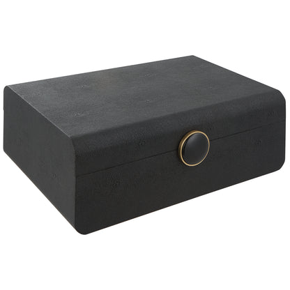 Uttermost Lalique Black Shagreen Box  18058