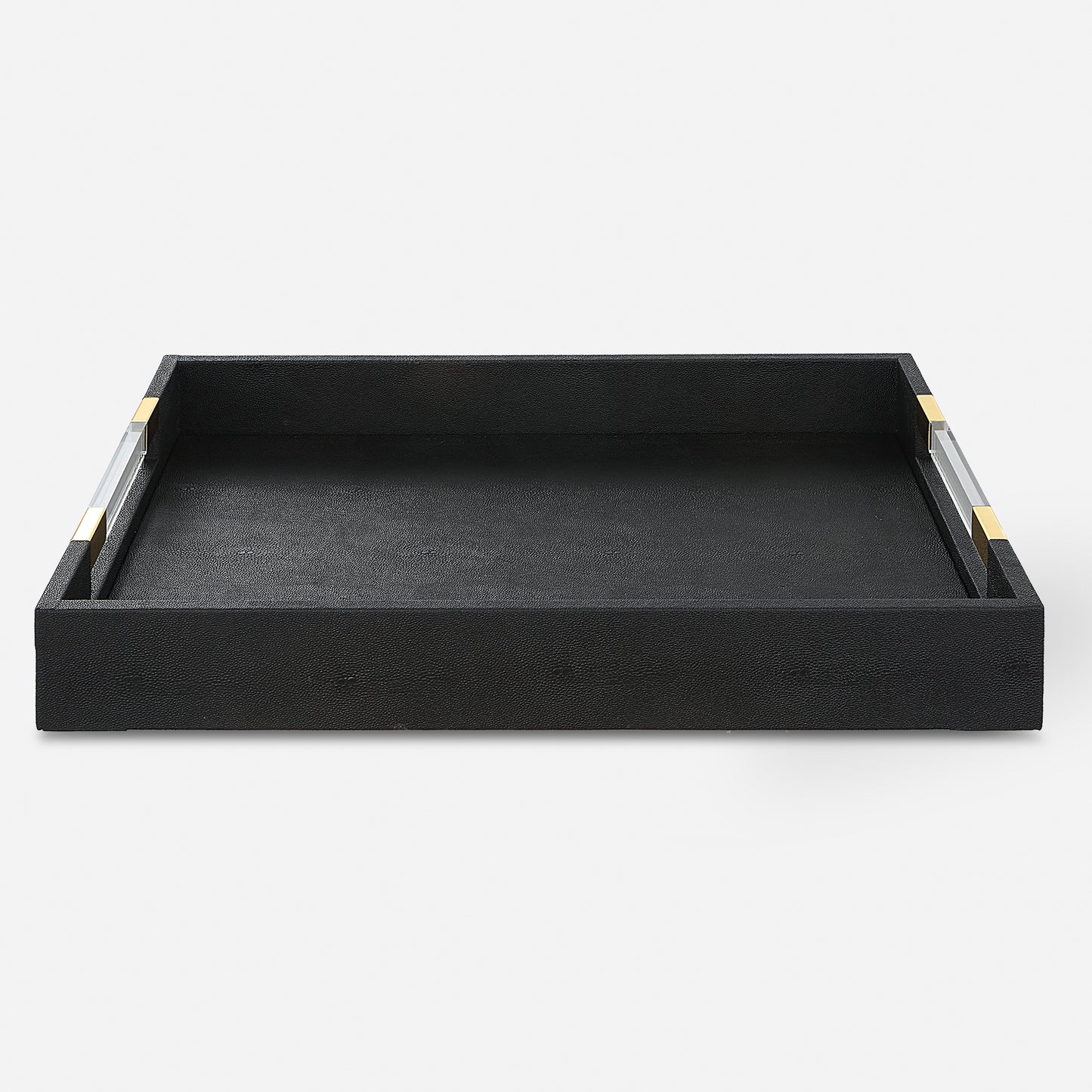 Uttermost Wessex Black Shagreen Tray 18059