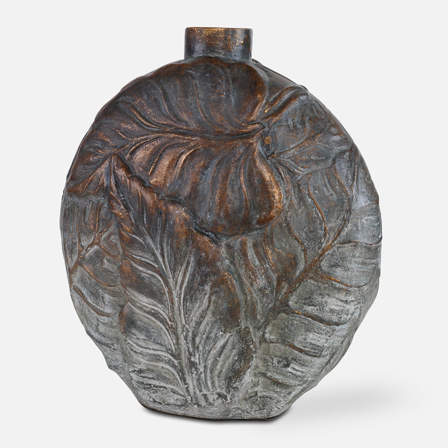 Uttermost Palm Aged Patina Paradise Vase 17113