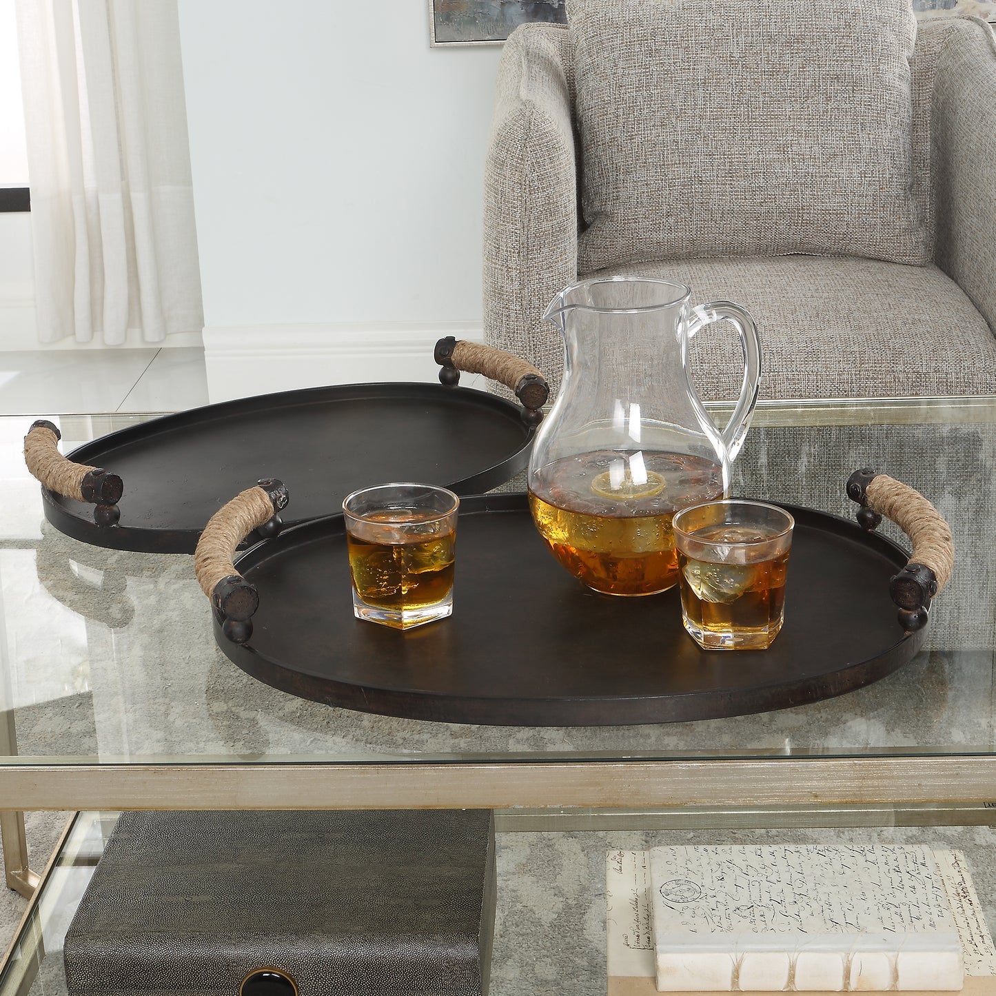 Uttermost Viggo Bronze Trays, Set/2 18073