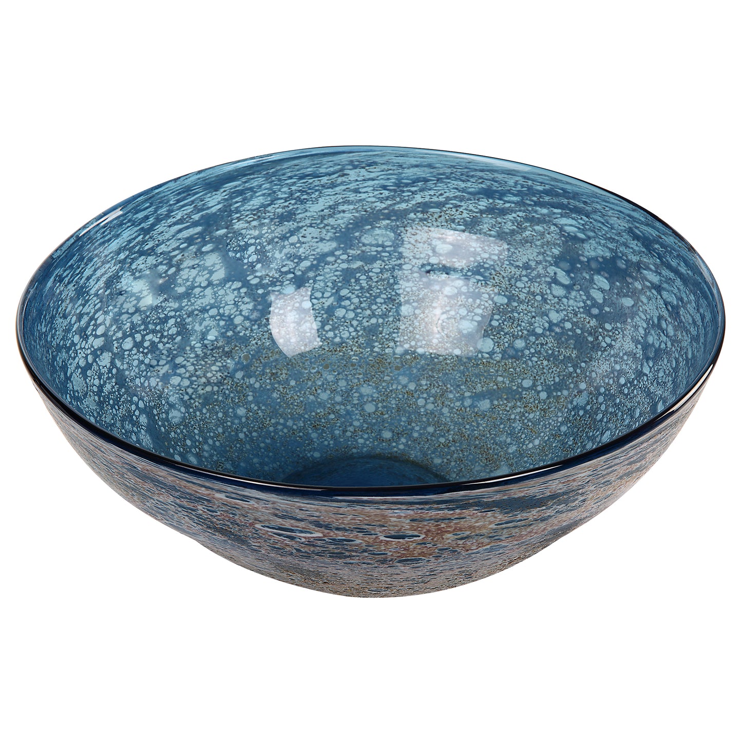 Uttermost Genovesa Aqua Glass Bowl 18099