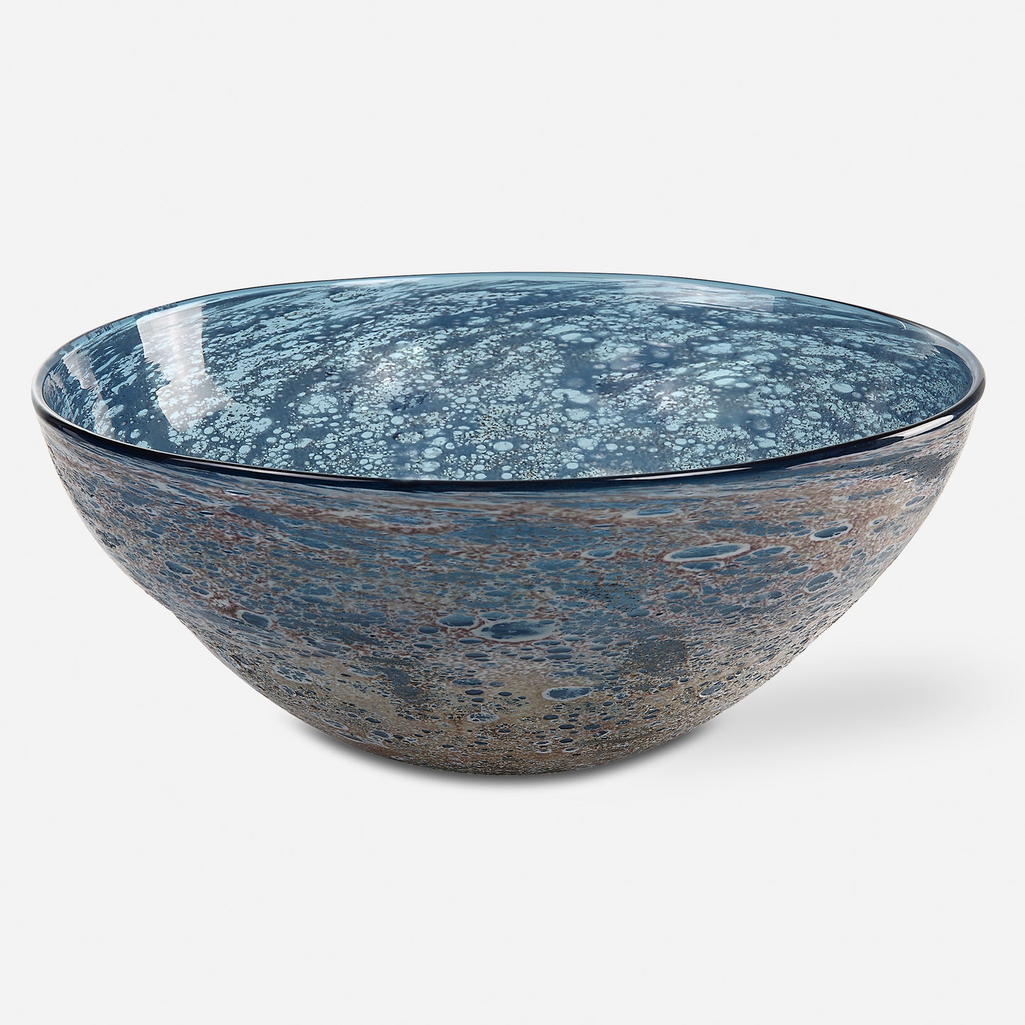 Uttermost Genovesa Aqua Glass Bowl 18099