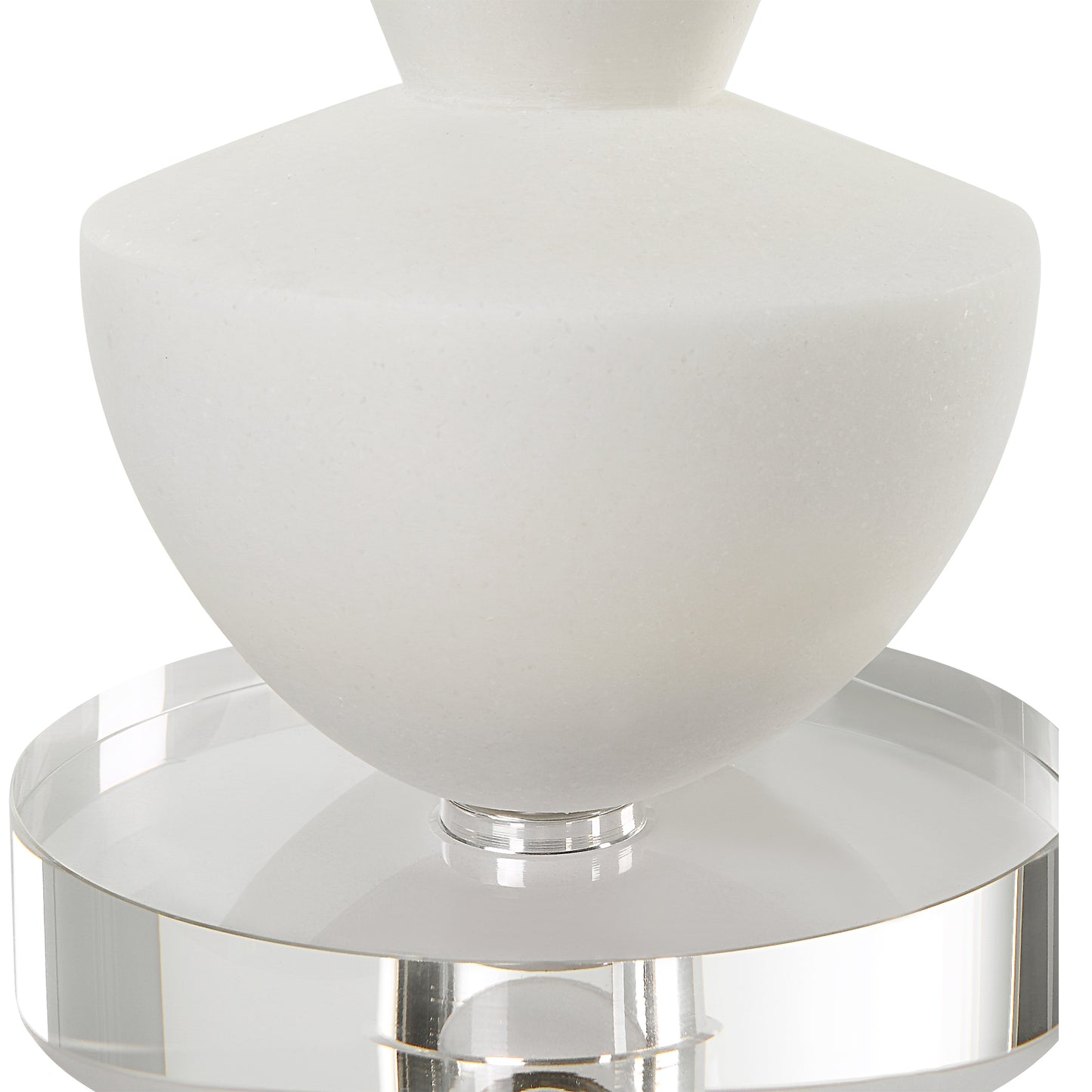 Uttermost Lido White Stone Candleholders, Set/2 18101