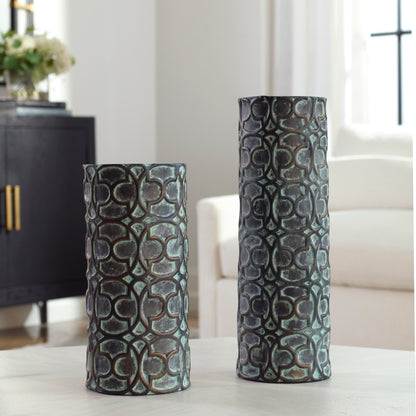 Uttermost Baltra Bronze Patina Vases, S/2 18098