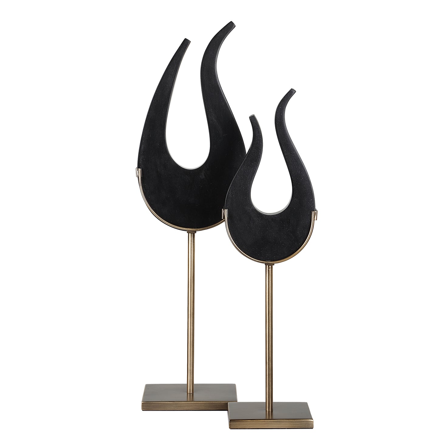 Uttermost Black Flame Sculptures, S/2 18136