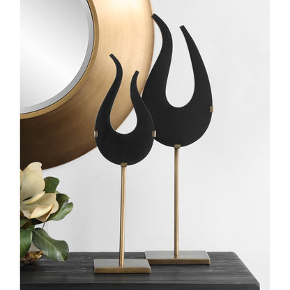 Uttermost Black Flame Sculptures, S/2 18136