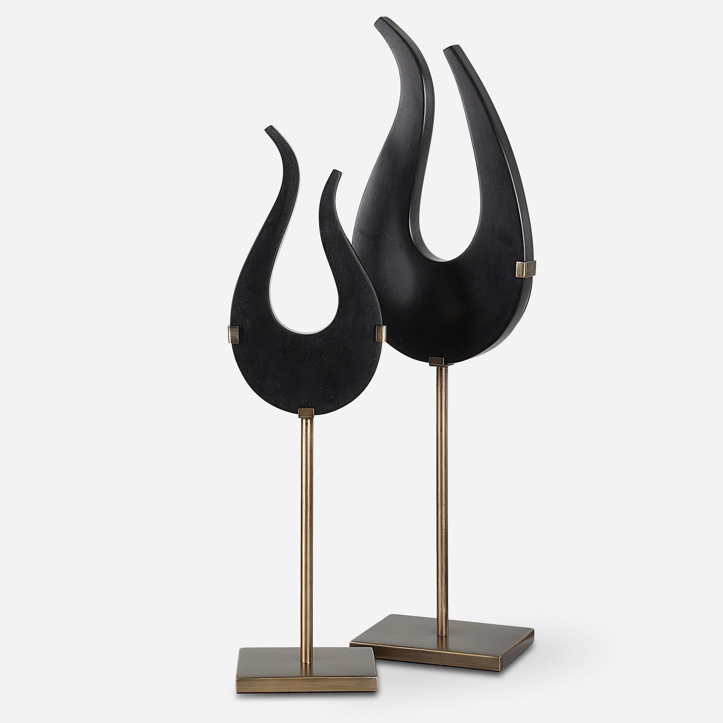 Uttermost Black Flame Sculptures, S/2 18136