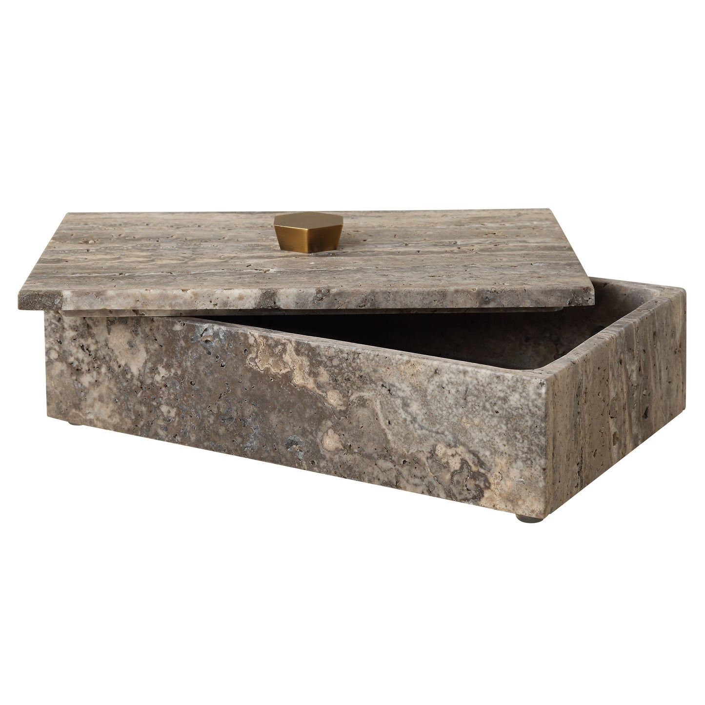 Uttermost Griseus Travertine Stone Box 18153