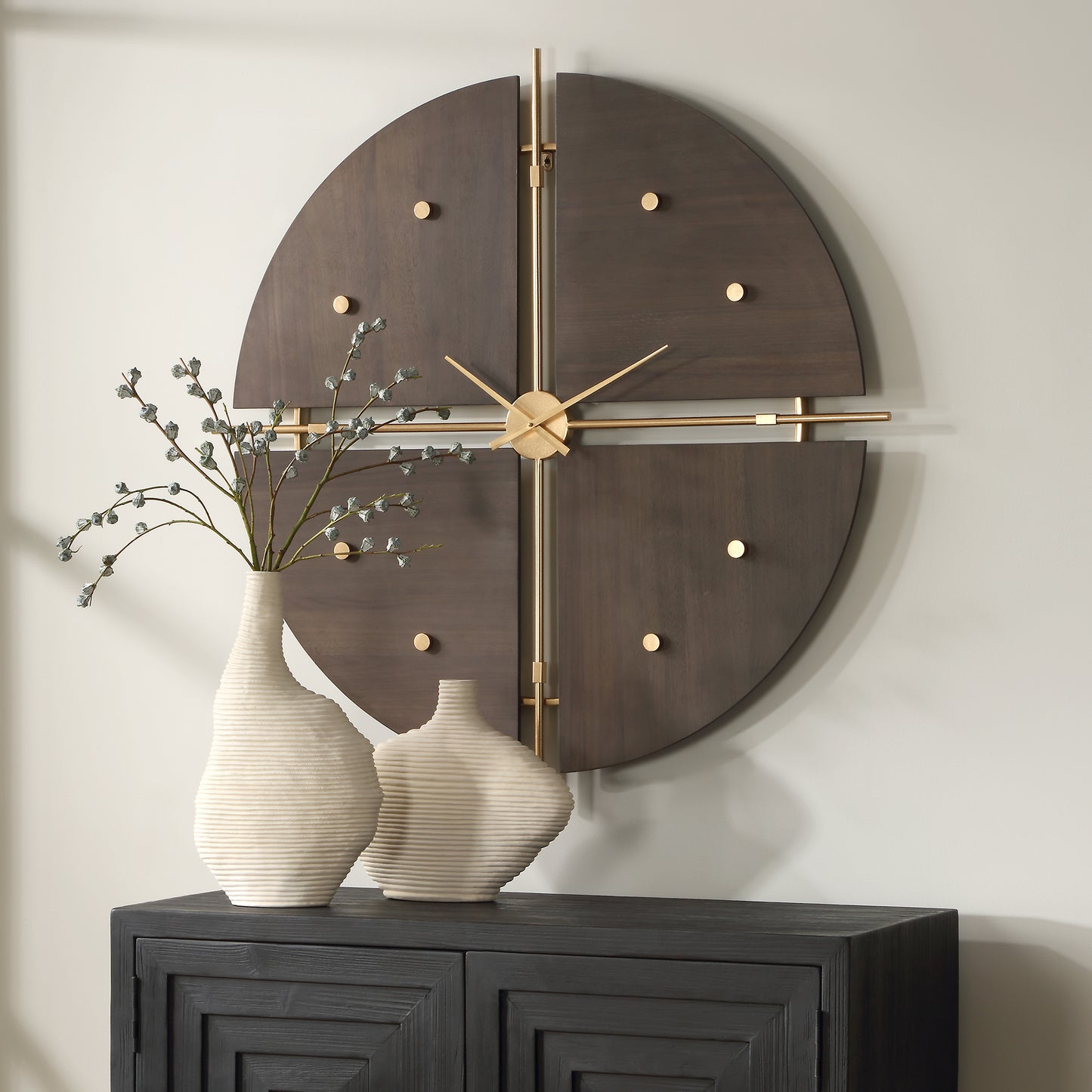 Uttermost Walnut Elegance Wall Clock 06465