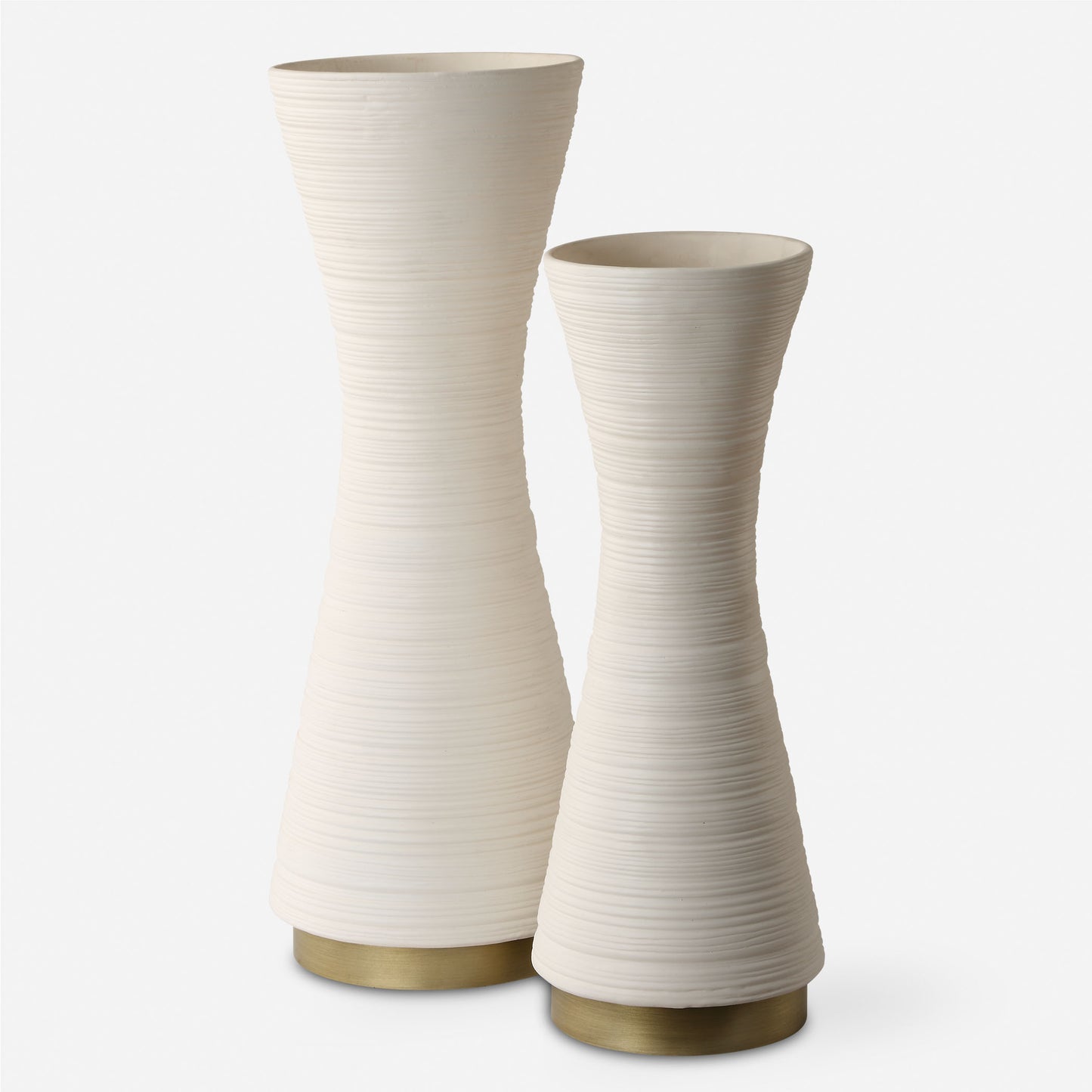 Uttermost Ridgeline White Vases, S/2 18142