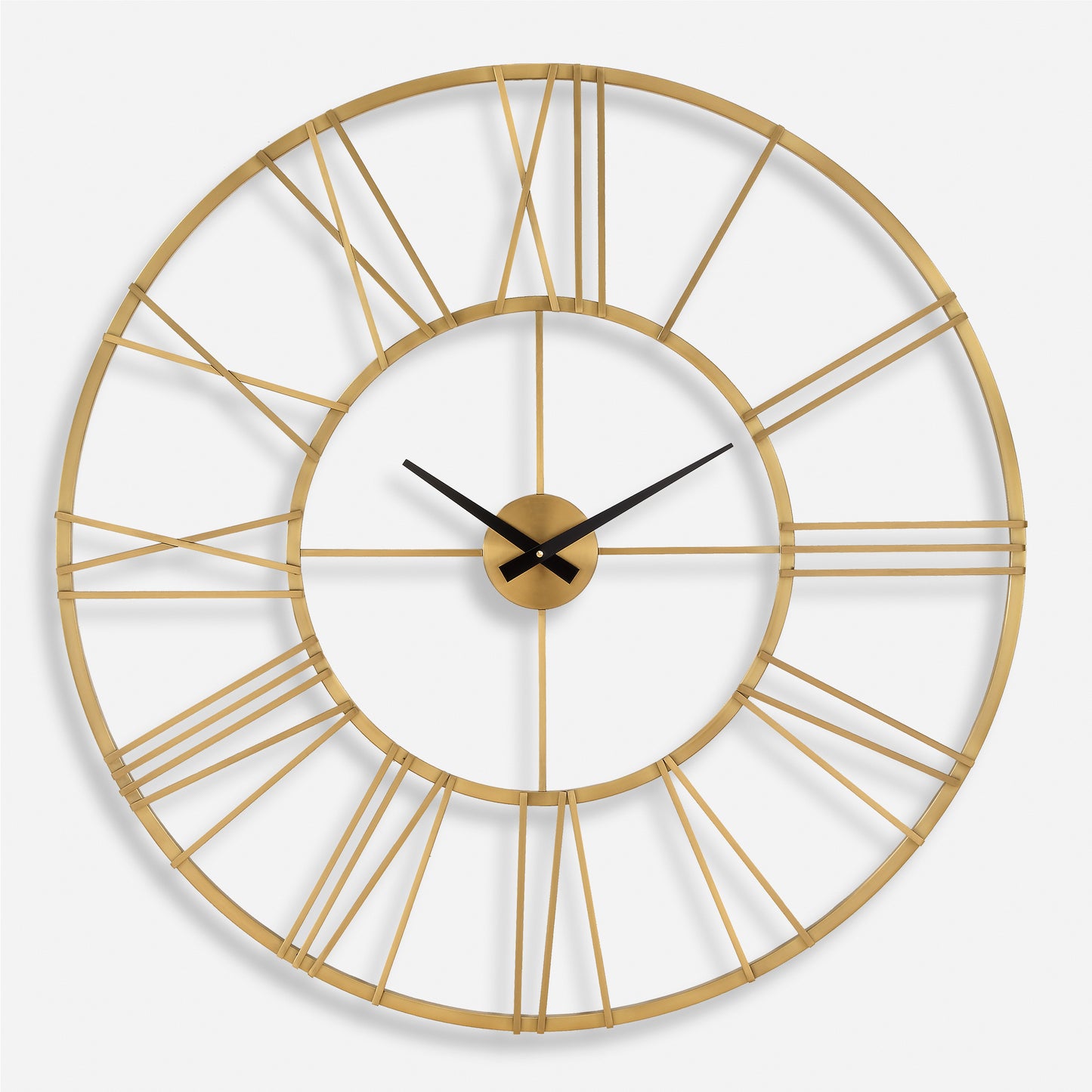 Uttermost Keyann Brass Wall Clock 06466