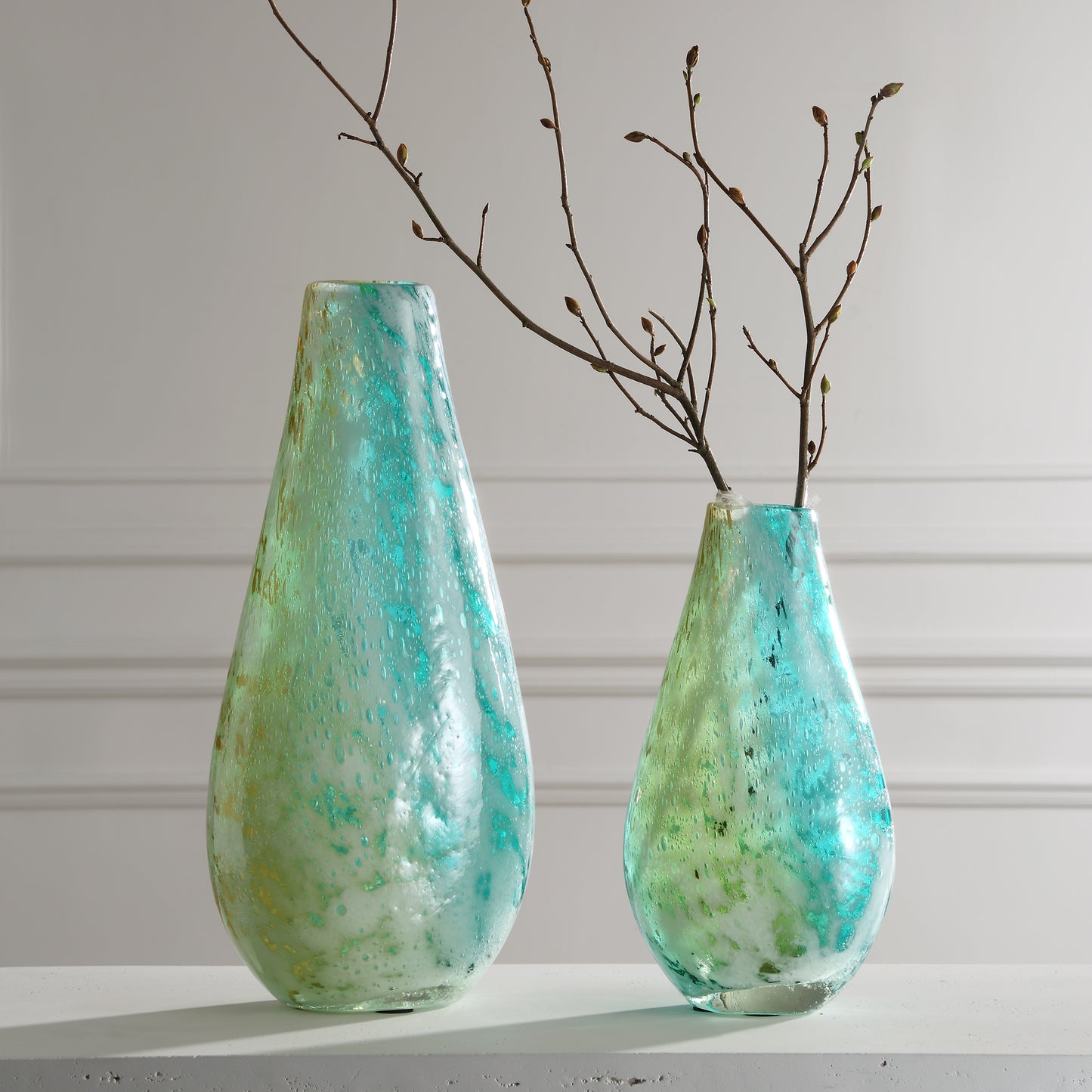 Uttermost High Tide Glass Vases, S/2 18157