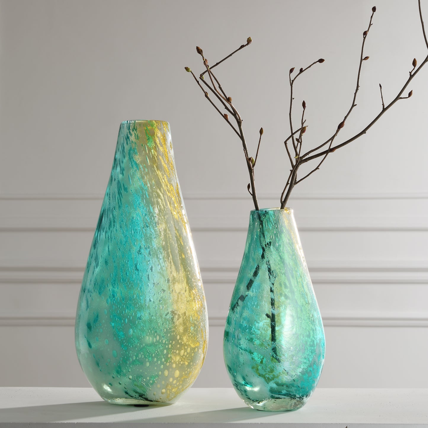 Uttermost High Tide Glass Vases, S/2 18157