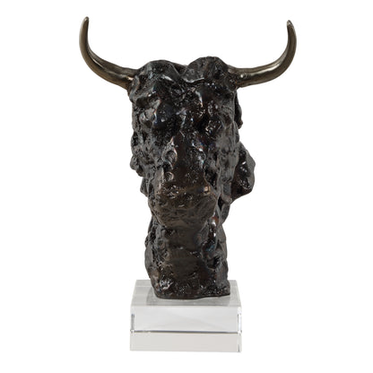 Uttermost Bison Bust Bronze Sculpture 18148