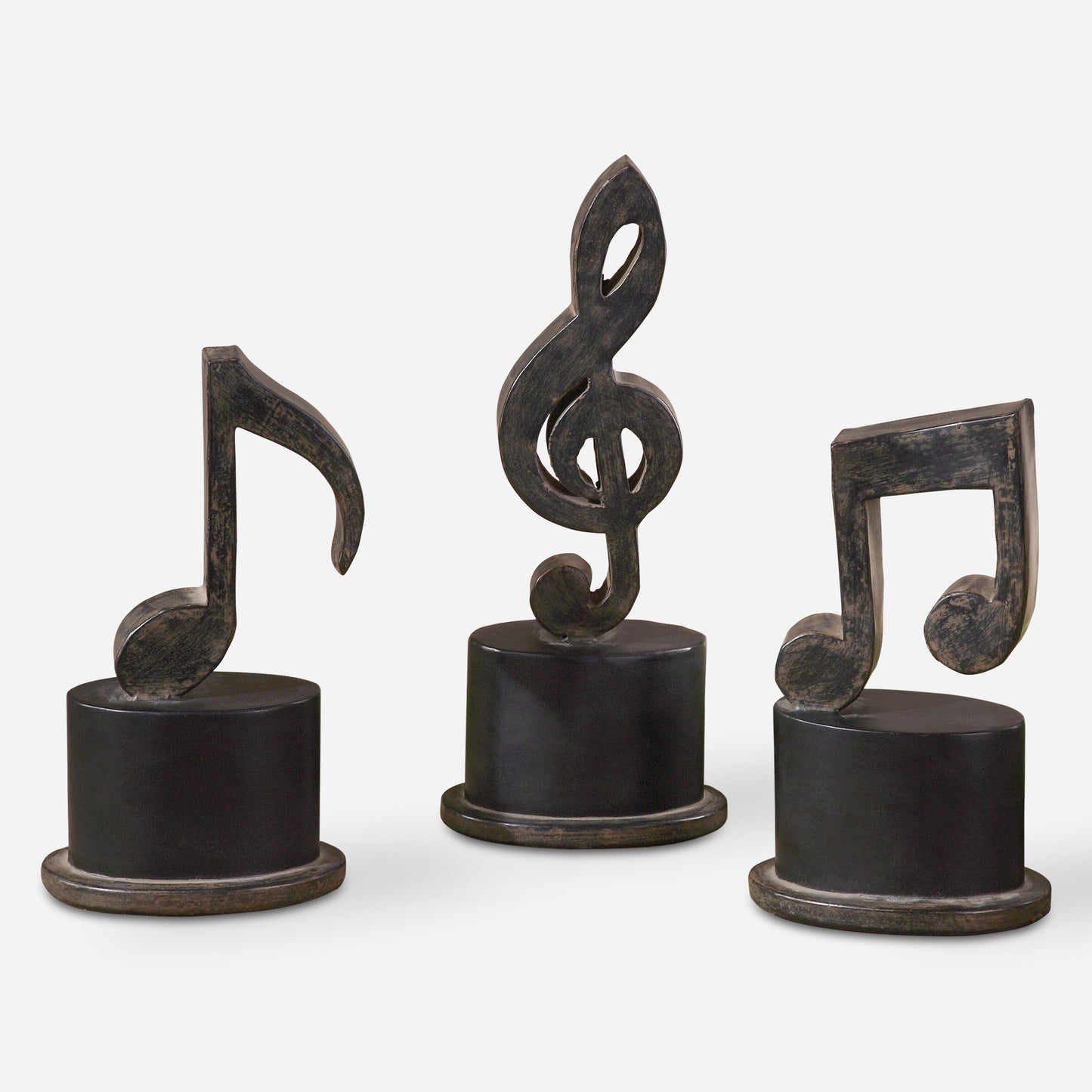 Uttermost Music Notes Metal Figurines, Set/3 19280