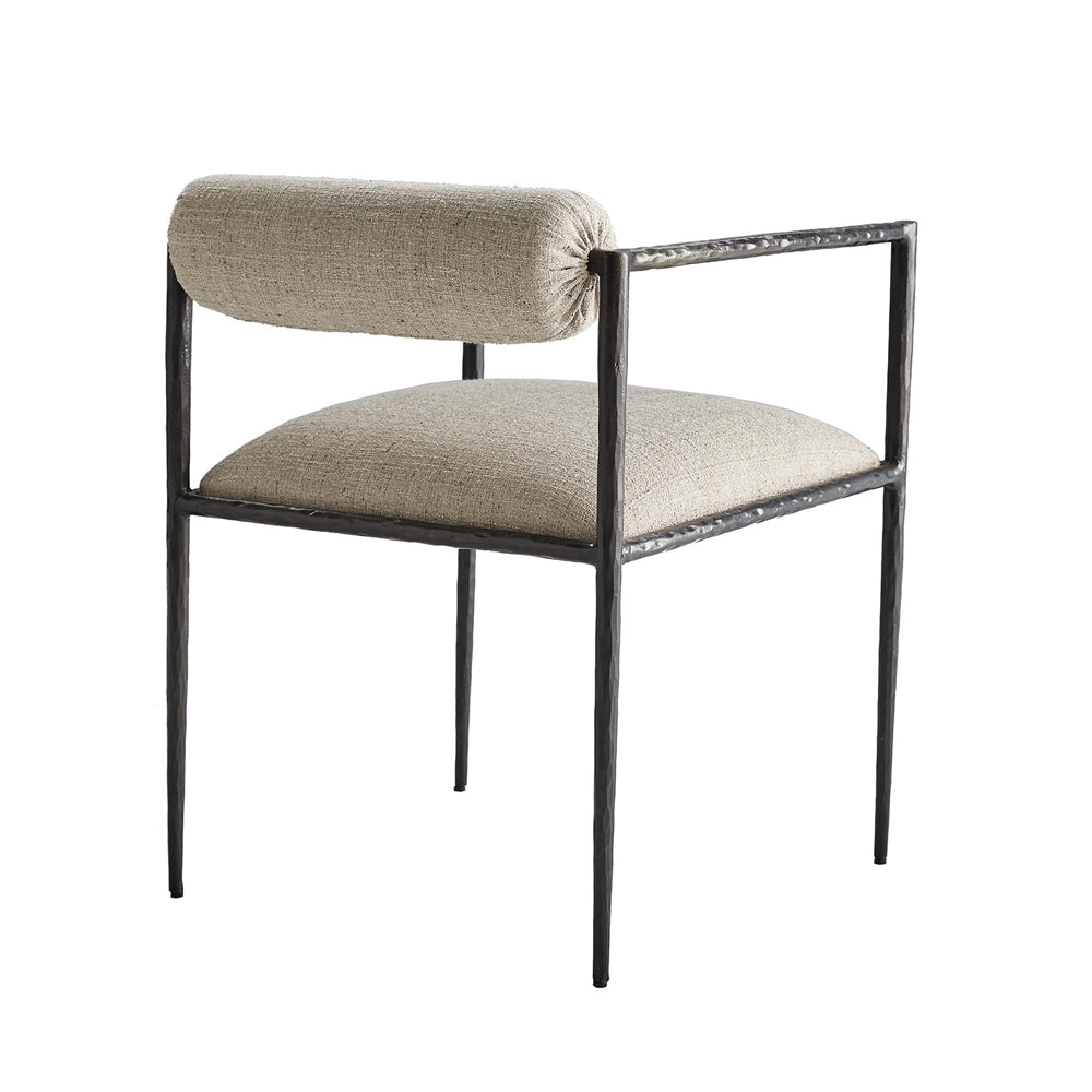 Arteriors Home Barbana Chair Pewter Texture 4543