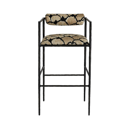 Arteriors Home Barbana Bar Stool Ocelot Embroidery 4707