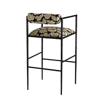 Arteriors Home Barbana Bar Stool Ocelot Embroidery 4707