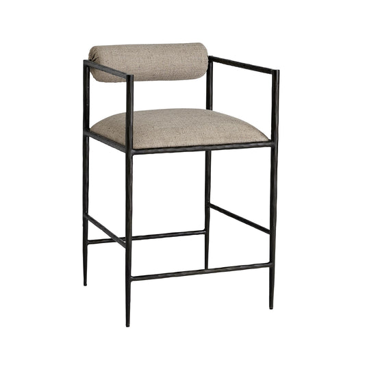 Arteriors Home Barbana Counter Stool Pewter Texture 4708