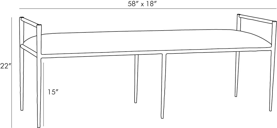 Arteriors Home Barbana Bench 6886