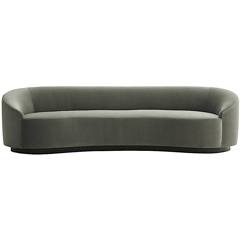 Arteriors Home Turner Sofa Sharkskin Velvet Grey Ash 8032