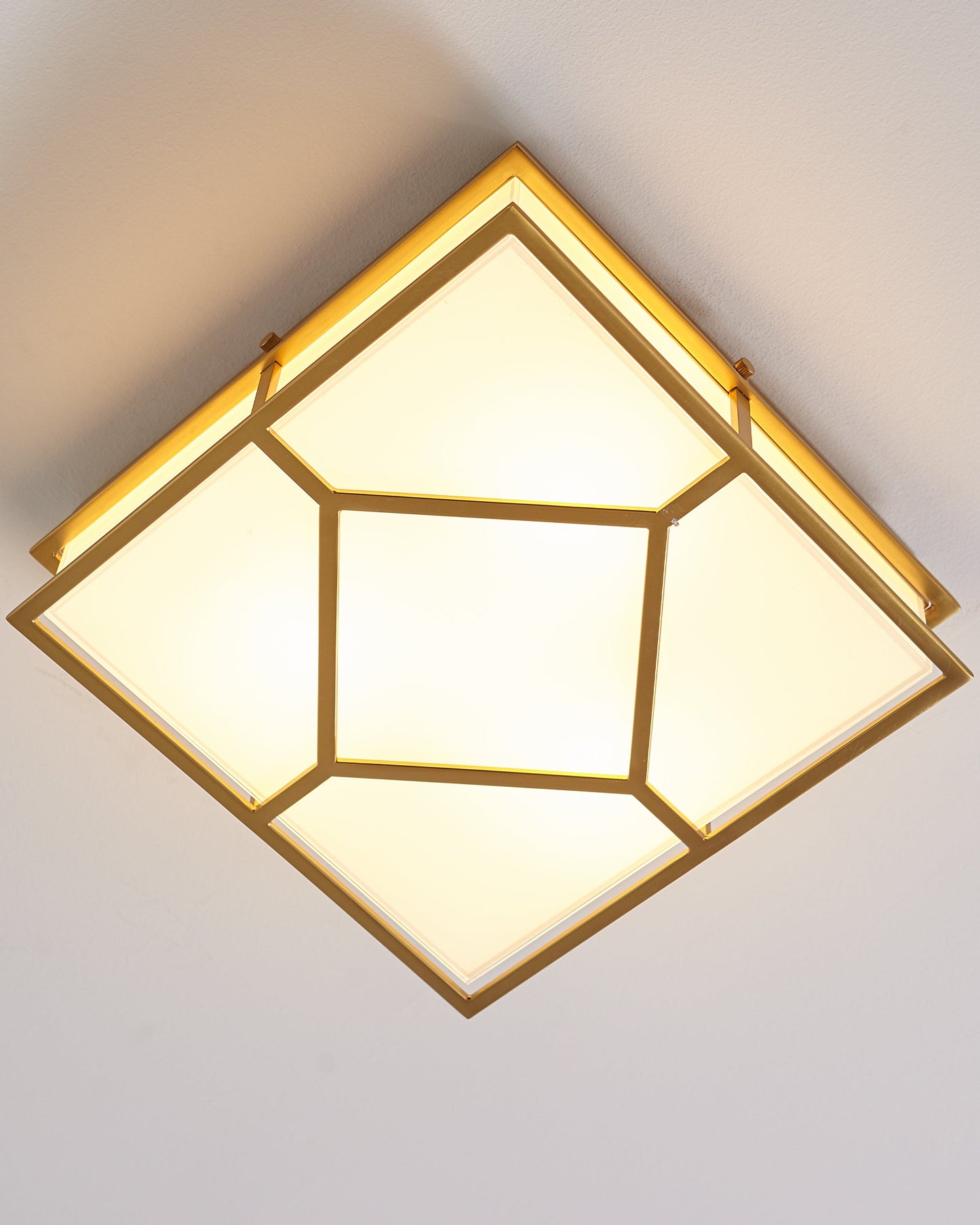 Visual Comfort Studio Alexa Hampton Transom Flush Mount in Burnished Brass AF1063BBS