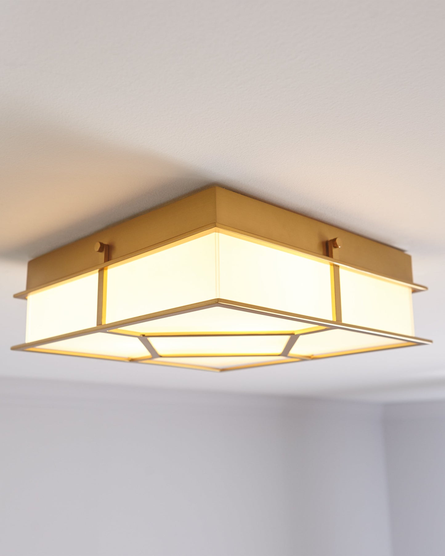 Visual Comfort Studio Alexa Hampton Transom Flush Mount in Burnished Brass AF1063BBS