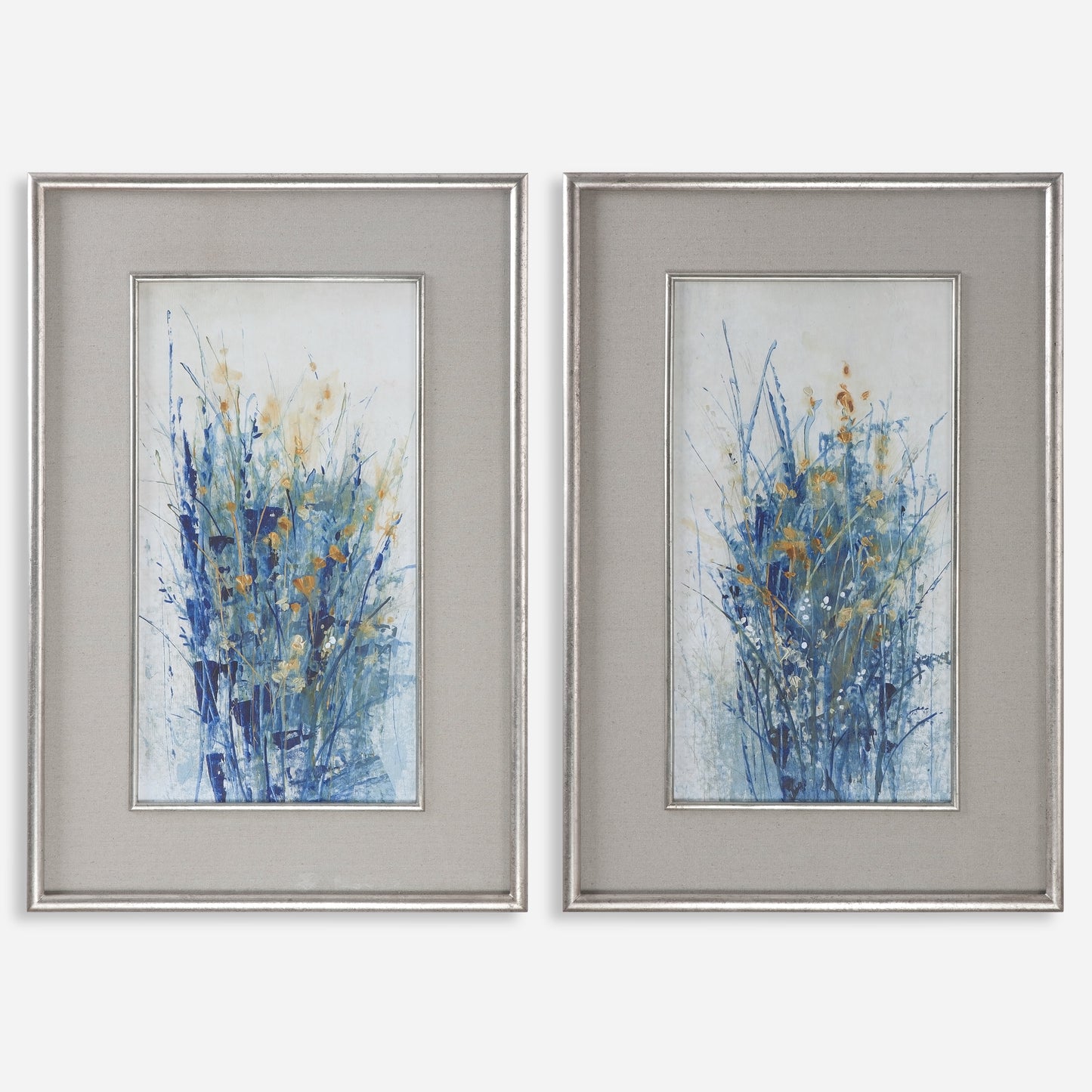 Uttermost Indigo Florals Framed Art S/2 41558