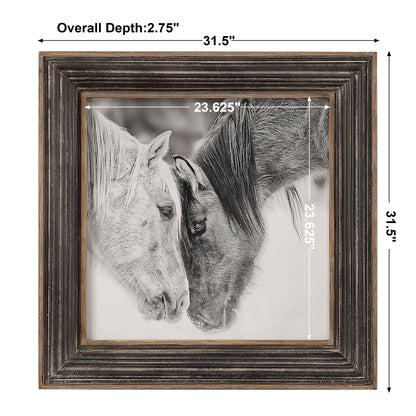 Uttermost Custom Black And White Horses Print 51110