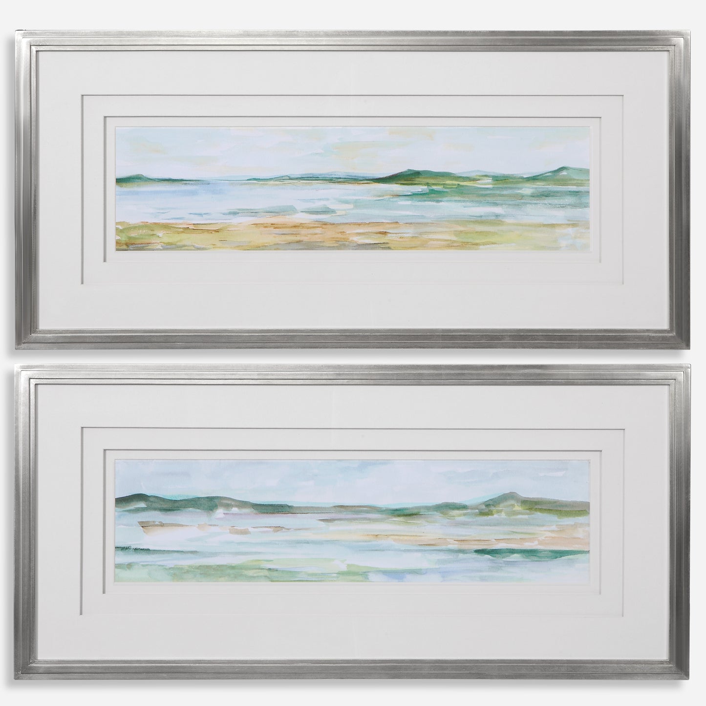 Uttermost Panoramic Seascape Framed Prints Set/2 41594