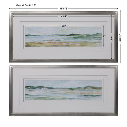 Uttermost Panoramic Seascape Framed Prints Set/2 41594