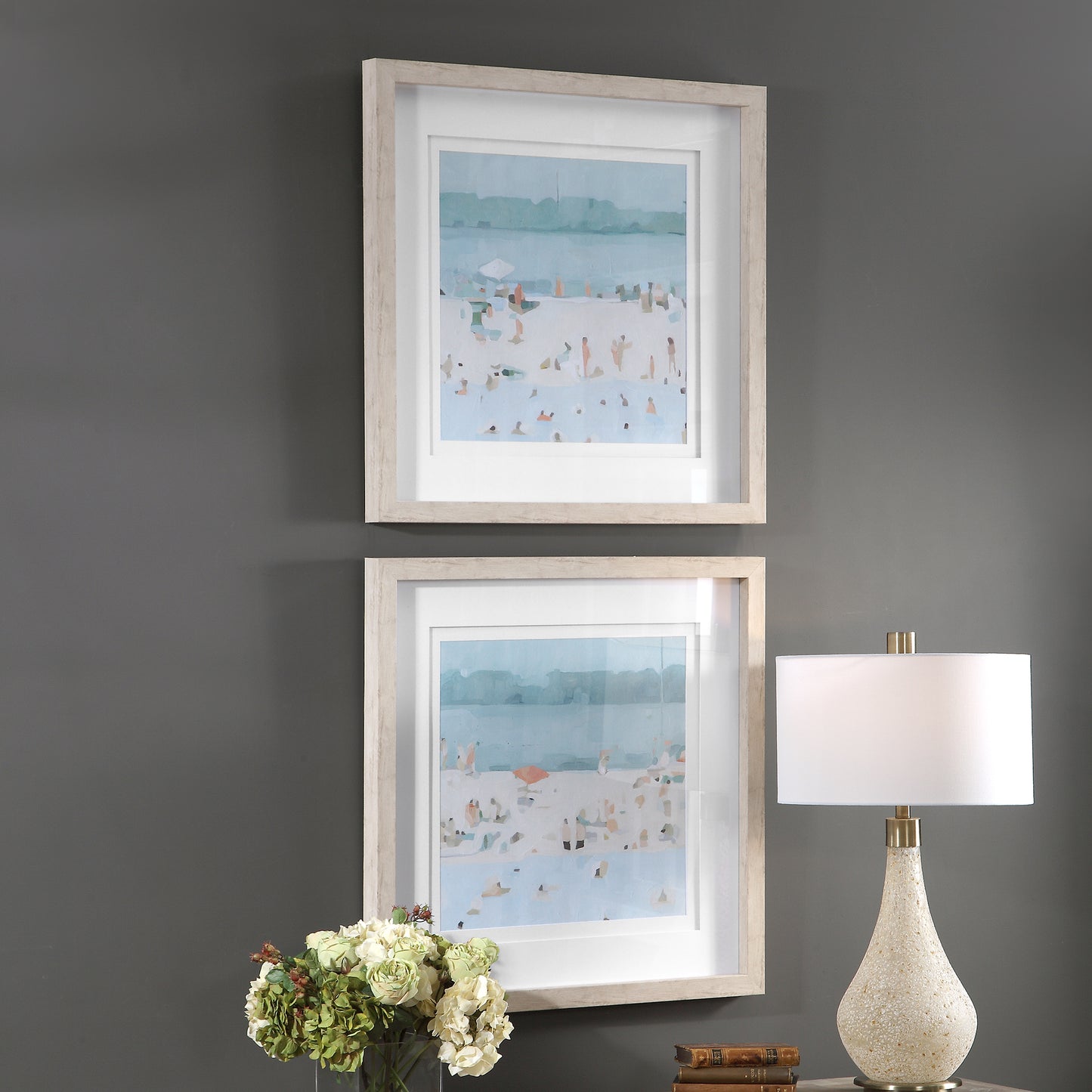 Uttermost Sea Glass Sandbar Framed Prints, Set/2 33695