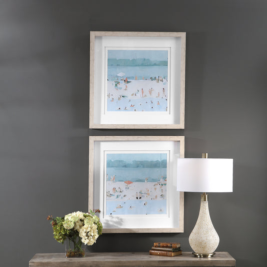 Uttermost Sea Glass Sandbar Framed Prints, Set/2 33695