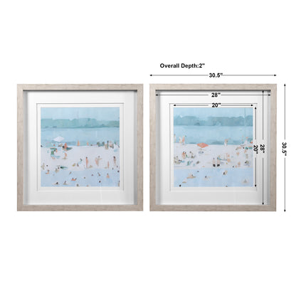 Uttermost Sea Glass Sandbar Framed Prints, Set/2 33695