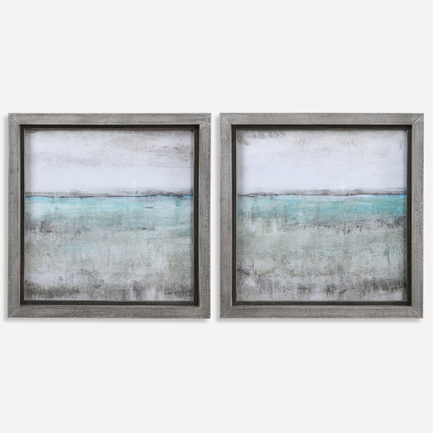 Uttermost Aqua Horizon Framed Prints, Set/2 51114