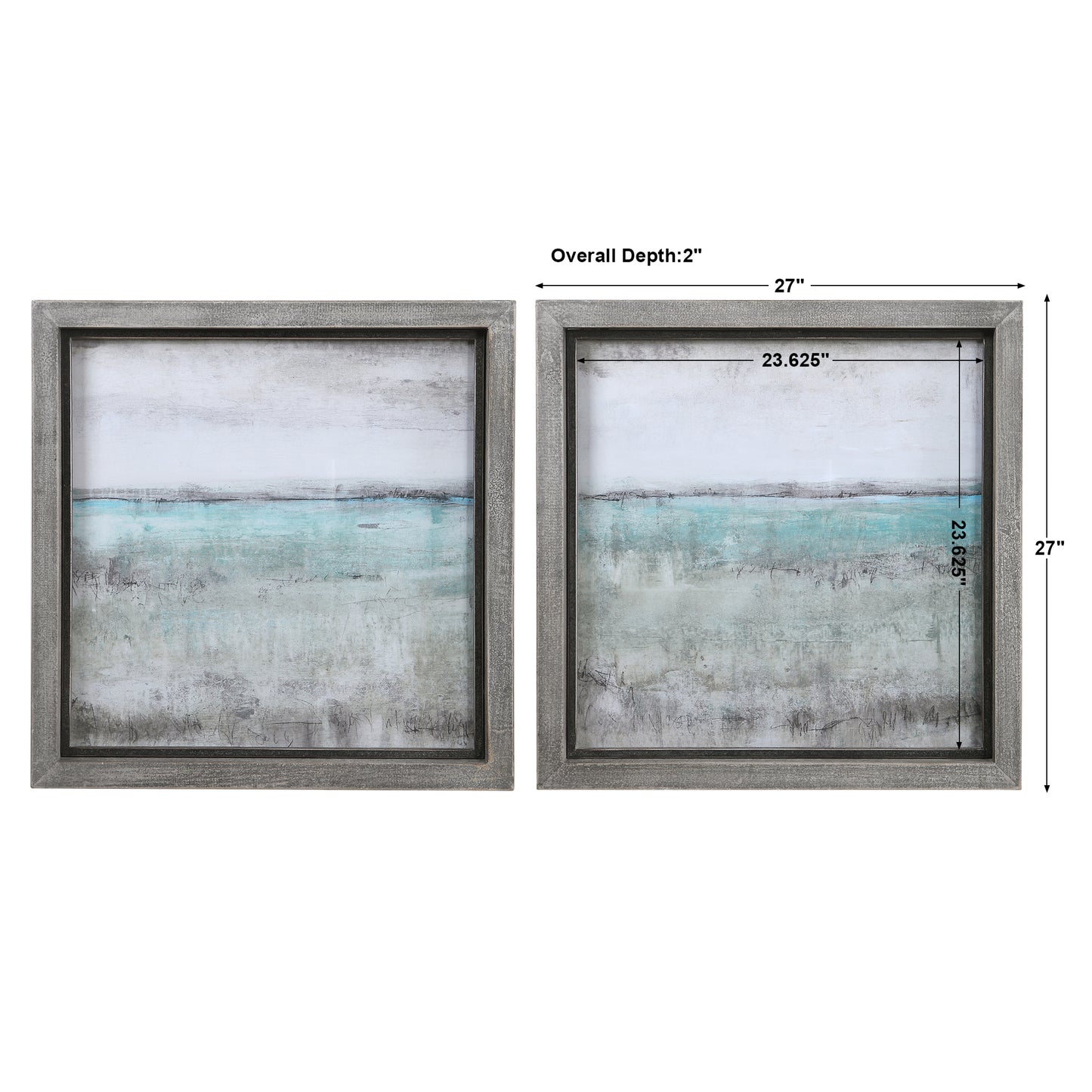 Uttermost Aqua Horizon Framed Prints, Set/2 51114