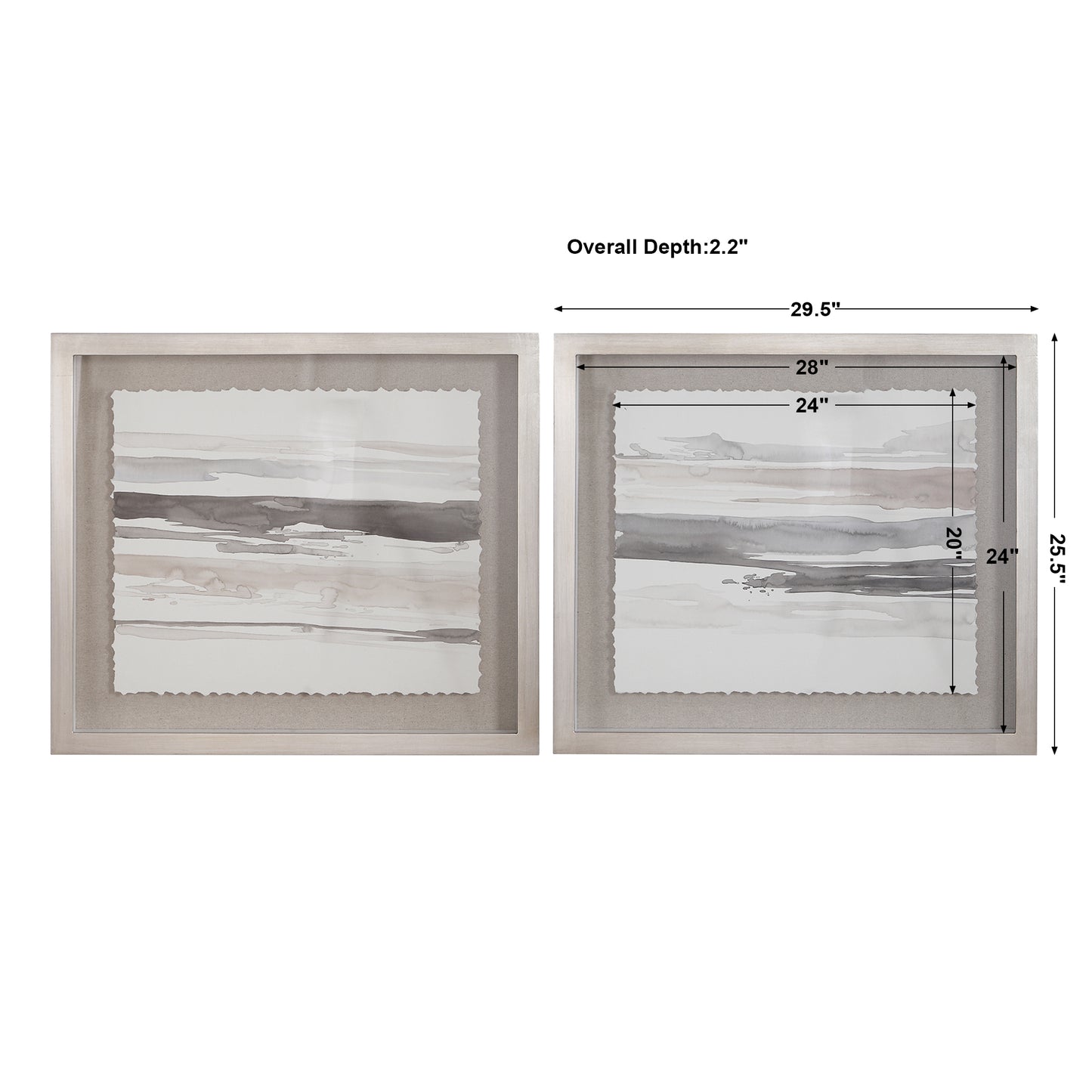 Uttermost Neutral Landscape Framed Prints, Set/2 36114