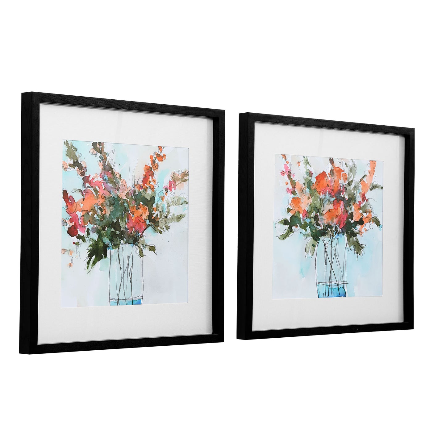 Uttermost Fresh Flowers Watercolor Prints, S/2 41619