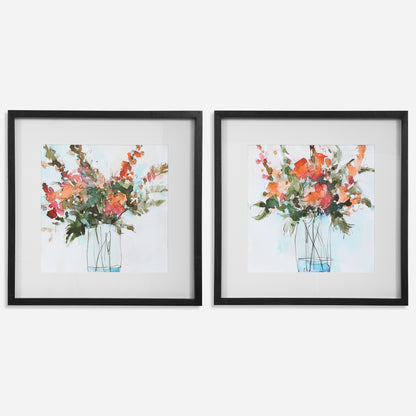 Uttermost Fresh Flowers Watercolor Prints, S/2 41619