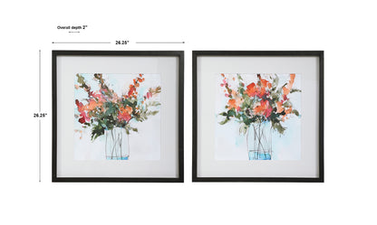 Uttermost Fresh Flowers Watercolor Prints, S/2 41619