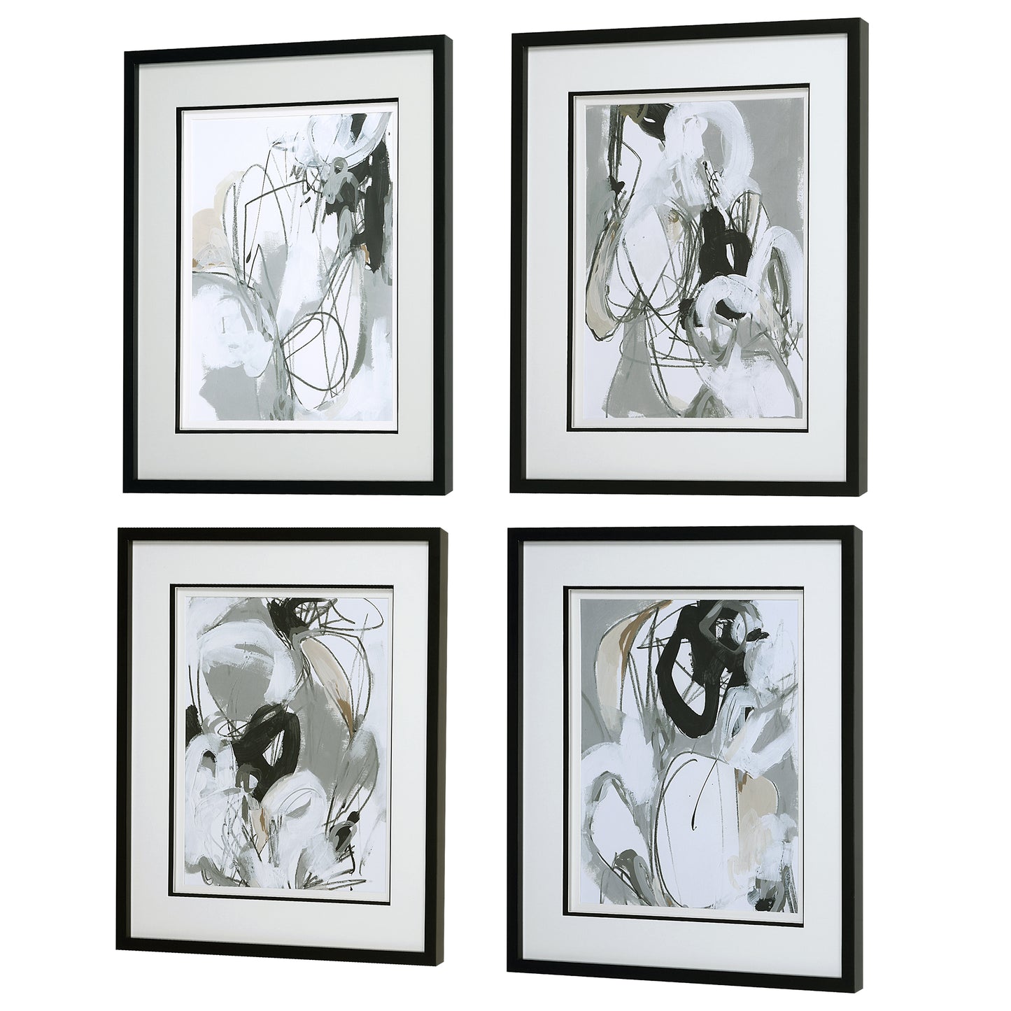 Uttermost Tangled Threads Abstract Framed Prints, S/4 41419