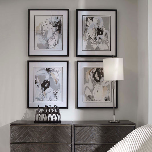 Uttermost Tangled Threads Abstract Framed Prints, S/4 41419