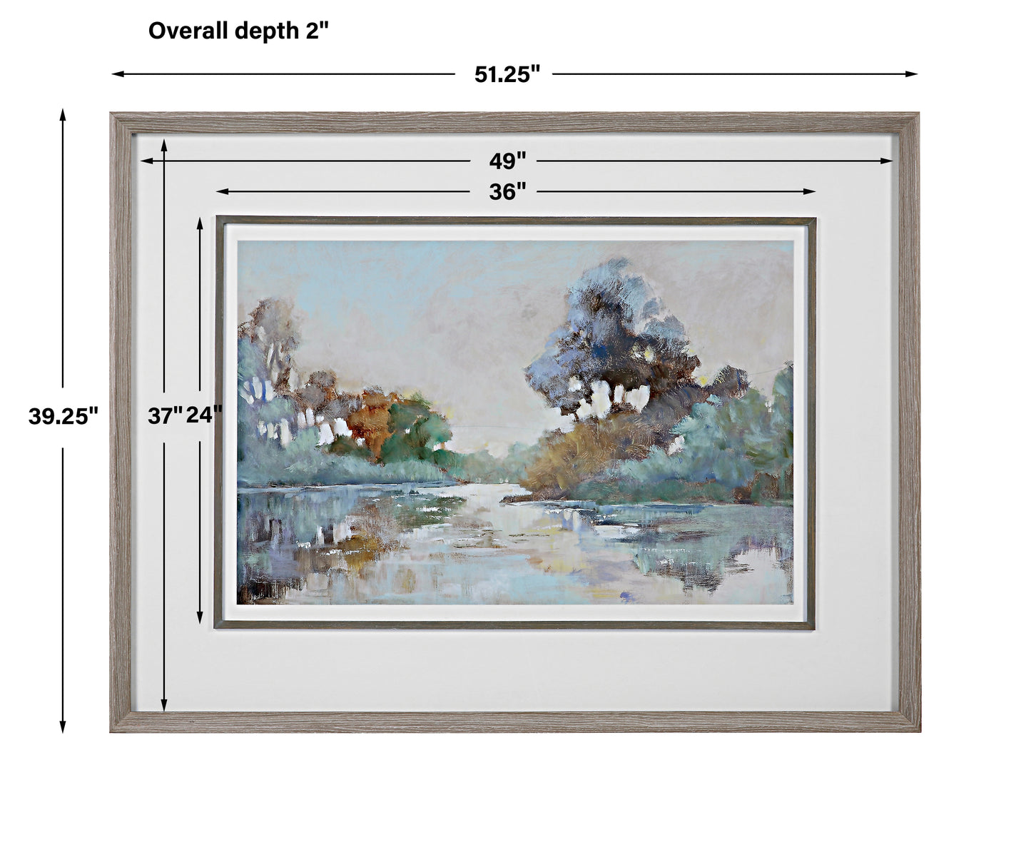 Uttermost Morning Lake Watercolor Framed Print 41418