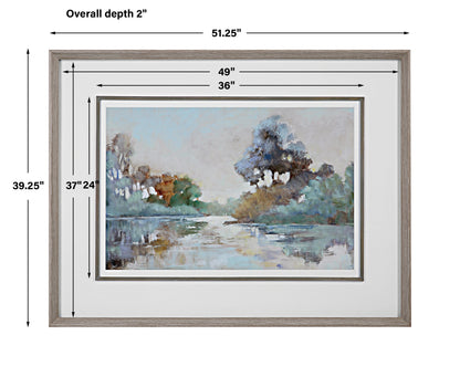 Uttermost Morning Lake Watercolor Framed Print 41418